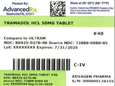 Label 6 (Tramadol HCl 80425 0276 06)